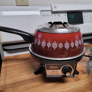 Vintage Oster Fondue Pot with Warmer Base